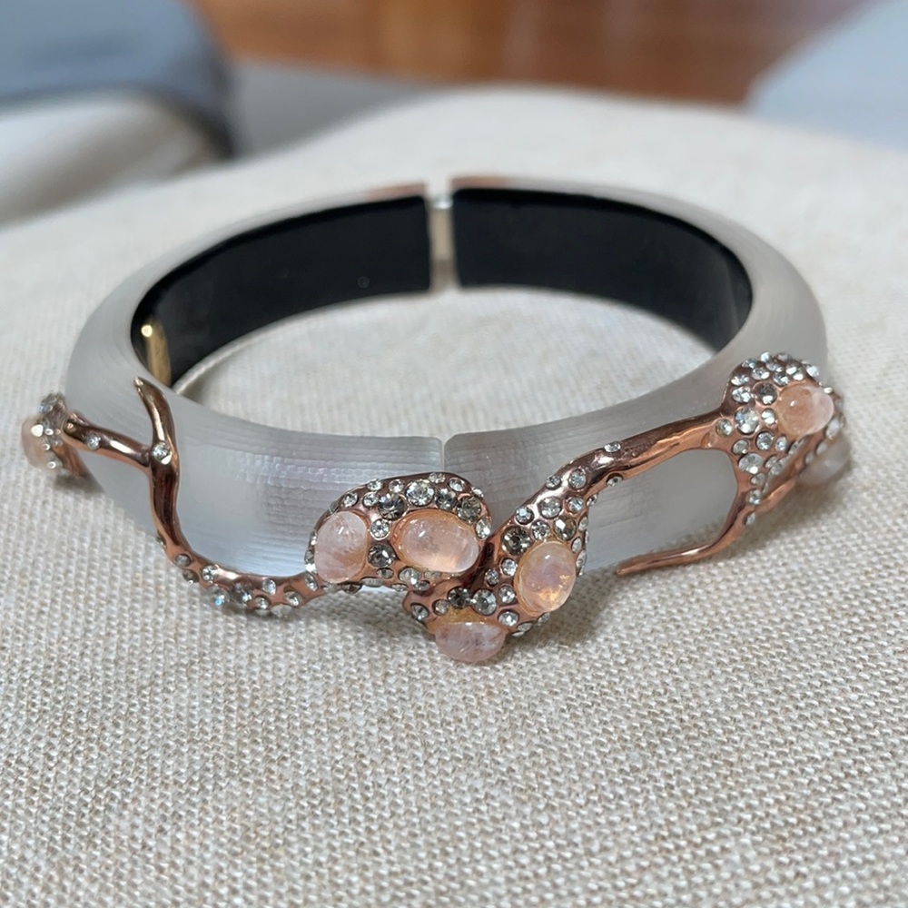 ALEXIS BITTAR Lucite Hinged Cuff Braclet